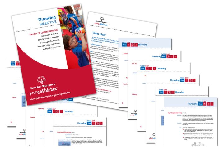 Promotional/advertising project: lesson guides for special olympics